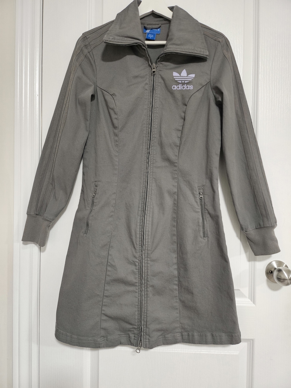 Adidas Originals longline track jacket dress